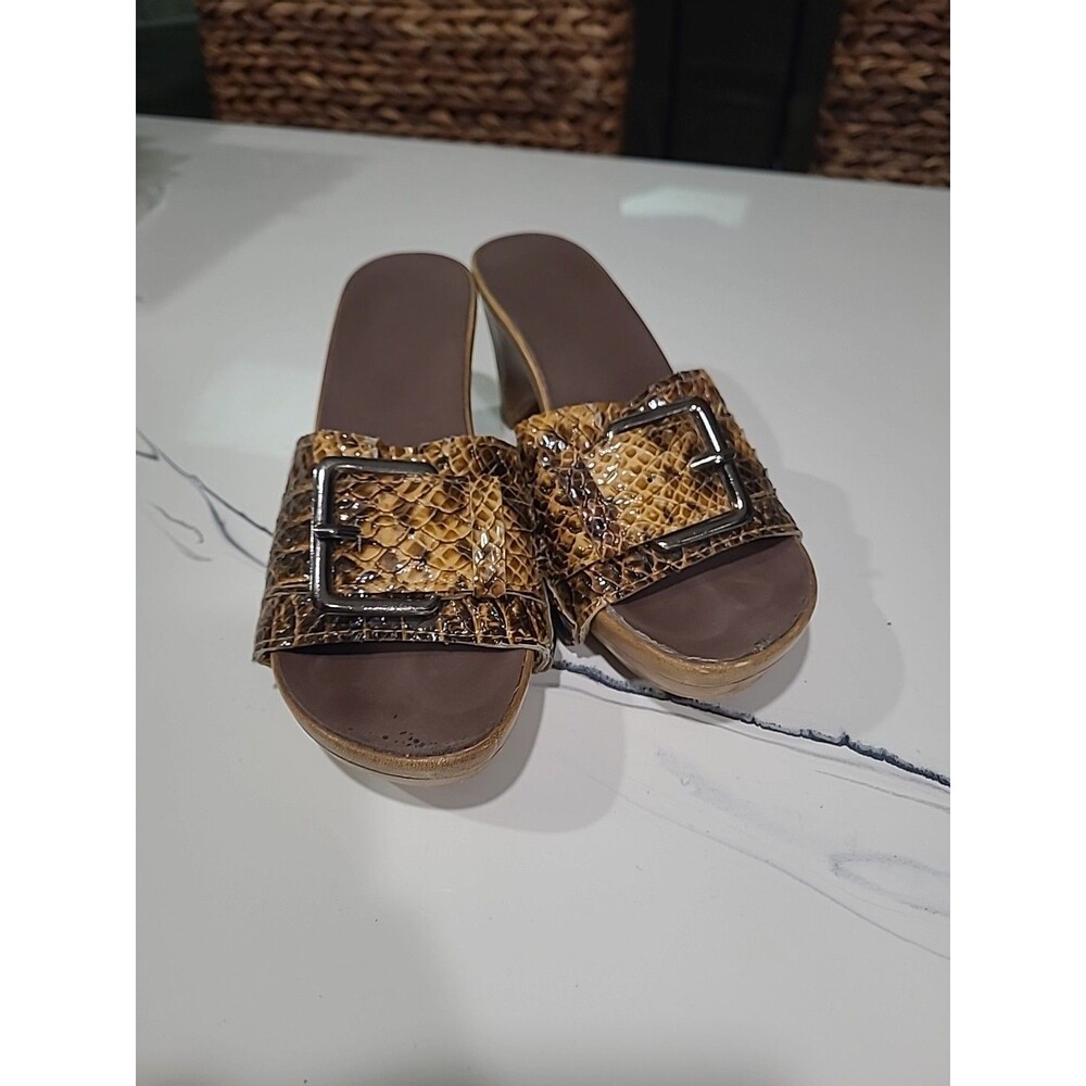 ONE SOLE INTERCHANGEABLE SHOE WEDGE SLIDES SANDALS SZ 7 USA TRAVEL COMFORT Shoe2